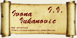 Ivona Vukanović vizit kartica